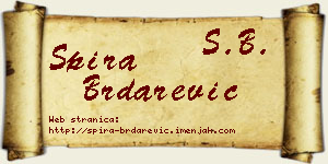 Spira Brdarević vizit kartica